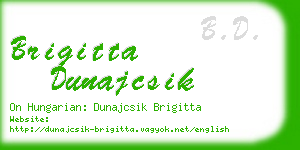 brigitta dunajcsik business card